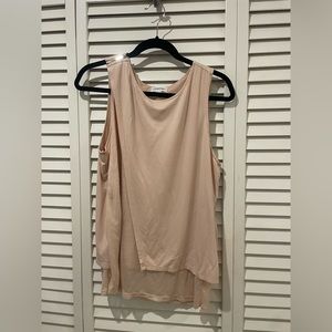 Calvin Klein Medium Pink Layered Blouses with sleeve zipper